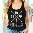 Horse Girl Wild And Free Arrow 馬好き乗馬tシャツ レディースタンクトップ 彼女への贈り物