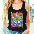 Hot Coffee Cold World レトロ コケット リボン グラフィック 長袖tシャツ レディースタンクトップ 彼女への贈り物