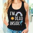I'm Dead Inside Happy Rainbowunshine Dolphin ファニーtシャツ レディースタンクトップ 彼女への贈り物