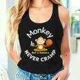 Monkey Never Cramp Eat A Banana Basketball レディースタンクトップ 彼女への贈り物