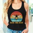 Save The Bees レトロスタイル 気候変動ave The Queen レディースタンクトップ 彼女への贈り物