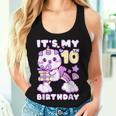 誕生日の女の子10歳、猫、ユニコーン、10歳の誕生日 レディースタンクトップ 彼女への贈り物
