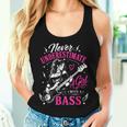面白いギタリストの言葉 決して過小評価しない A Girl With A Bass レディースタンクトップ 彼女への贈り物