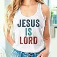 Jesus Is Lord – Christian Faithintage Born-Again Graphic レディースタンクトップ 彼女への贈り物