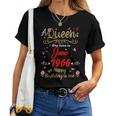 6月の誕生日 クイーン 1966年6月より6月の女の子 長袖tシャツ レディースTシャツ