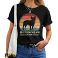 Best Frenchie Mom Ever レトロ フレンチブルドッグ ドッグ ママ 長袖tシャツ レディースTシャツ