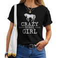 Crazy Horse Girl 、ストレスを感じたエクエストリアン愛好家へのギフト レディースTシャツ