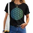 Flower Of Life 宇宙のポジティブなエネルギー フラワーオブライフ 長袖tシャツ レディースTシャツ