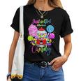 Just A Girl Who Loves Candy、レインボースイーツテスターギフト レディースTシャツ