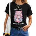Just A Girl Who Loves アニメ カワイイ漫画 日本語 長袖tシャツ レディースTシャツ