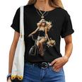Pinup Girl 自転車 乗馬 サイクリスト ヴィンテージ レディースTシャツ