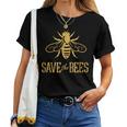Save The Bees 花、じんましん、アースデイ、環境、平和 レディースTシャツ