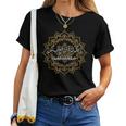 Subhanallah アラビア語 曼荼羅 花 イスラム教徒の祈 レディースTシャツ