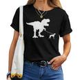 T-Rex Walking Greyhound Divertente Cane Mamma Papà DinosauroRex Maglietta da donna