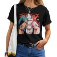 Waifu セクシー アニメ キス 女の子 角 日本の漫画風 レディースTシャツ