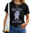 キッズ お父さん お父さん 息子 娘 ゾウ 男の子 女の子 レディースTシャツ