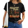 ナイアガラフォールズ カナダ アメリカ 夜の花火 スカイライン お土産 レディースTシャツ