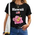 ハワイ お土産 ハイビスカス 花 トロピカル ティキ 音楽 アメリカ国旗 レディースTシャツ