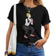 ボディービルダー 脚の日 女の子 ケトルベル フィットネス ボディービル レディースTシャツ