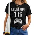 レベルアップ 16歳 誕生日プレゼント 男の子 女の子 レディースTシャツ
