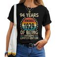 ヴィンテージ 1929 94 歳男性女性面白い誕生日アパレル レディースTシャツ