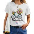 オランダの風車 チューリップフィールド オランダ 春の花 バイク レディースTシャツ
