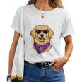 古希祝い 犬 ゴールデン レトリバー サングラス 父 男性 女性 母 犬好き 70歳 おもしろ レディースTシャツ