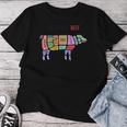 Beef Meat Cuts Line Art Butcher Cut Illustration Graphic レディースTシャツ 面白い贈り物