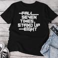 Falleven Timestand Up Eight インスピレーションスローガン レディースTシャツ 面白い贈り物