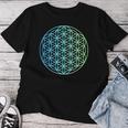Flower Of Life 宇宙のポジティブなエネルギー フラワーオブライフ 長袖tシャツ レディースTシャツ 面白い贈り物