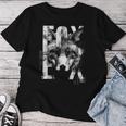 Fox グラフィックアート 動物愛好家 野生動物 森 男性 女性 レディースTシャツ 面白い贈り物