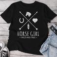 Horse Girl Wild And Free Arrow 馬好き乗馬tシャツ レディースTシャツ 面白い贈り物