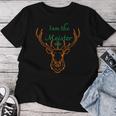 Jaegermeister Meister Deer Family Dad Mum Cheeky レディースTシャツ 面白い贈り物