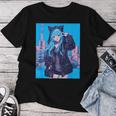 Japanese Anime Girl 日本のアニメの女の子 レディースTシャツ 面白い贈り物