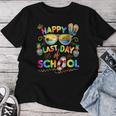 Last Day Ofchool For Teacher Off Duty Tie And Dye レディースTシャツ 面白い贈り物
