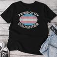 Lgbt お父さん 母 誇り Of My Transgender Daughter Transpride レディースTシャツ 面白い贈り物