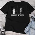 Mia Figlia Ballerina Ballerina Divertente Ragazze Papà Mamma Maglietta da donna Regalos divertidos