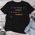 No Coffee No Code Itエンジニア プログラマー おもしろ レディースTシャツ 面白い贈り物