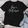 Raise A Hallelujah Christian Faith レディースTシャツ 面白い贈り物