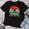 Save The Bees レトロスタイル 気候変動ave The Queen レディースTシャツ 面白い贈り物