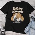 かわいいイングリッシュブルドッグ Momma Bullie Love At Firstight レディースTシャツ 面白い贈り物