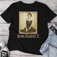 エリザベスii ヴィンテージ レトロ 神ave The Queen Uk Monarch レディースTシャツ 面白い贈り物