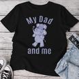 キッズ お父さん お父さん 息子 娘 ゾウ 男の子 女の子 レディースTシャツ 面白い贈り物