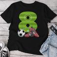 キッズ エイトバースデーサッカー 8歳の男の子 女の子 レディースTシャツ 面白い贈り物