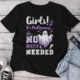 ハロウィンメイクのジョーク、女の子、面白い、英語で レディースTシャツ 面白い贈り物