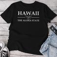 ハワイのお土産記念品。アロハ州立大学。大人、男性、女性用。 レディースTシャツ 面白い贈り物