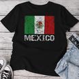 メキシコの国旗 アンティーク調 男性 女性 キッズ レディースTシャツ 面白い贈り物