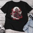 女の子 刀 刀 侍 ヴィンテージ 戦闘機 レトロ デザイン レディースTシャツ 面白い贈り物