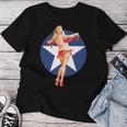愛国心 ヴィンテージ セクシー ピンナップ 女の子 長袖tシャツ レディースTシャツ 面白い贈り物