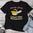 残念な女の子私はバナナが好き ゲイデート レディースTシャツ 面白い贈り物